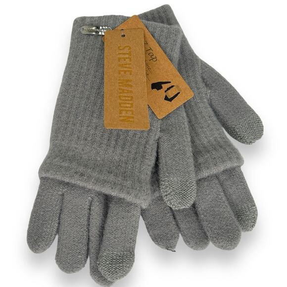 Steve Madden Accessories - NEW Steve Madden Mittens Gray Touchscreen Gloves Cozy Warm Winter Snow Revolve